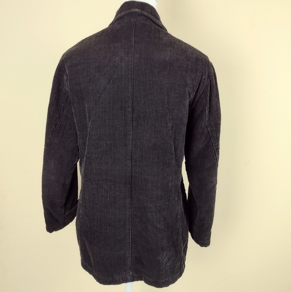 Lands' End Dark Brown Button Down Corduroy Fleece Lined Jacket Sz S - Picture 10 of 14